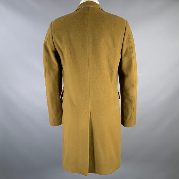 PAUL SMITH Size 38 Olive Green Wool Cashmere Peak Lapel Coat - Picture 4 of 9